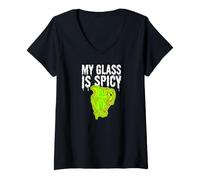Mujer Uranium Glass Collector My Glass Is Spicy Camiseta Cuello V