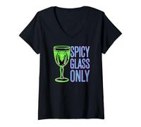 Mujer Uranium Glass Collector Spicy Glass Only Camiseta Cuello V