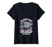 Mujer Urano Apenas conocemos a Urano Planeta Misterioso Urano Camiseta Cuello V