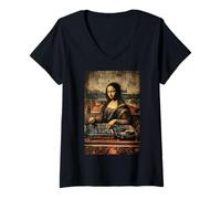 Mujer Urban Techno Decks Arte en DJ Street Style Camiseta Cuello V