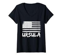 Mujer Ursula Nombre Personalizado Ciudadanía Cumpleaños Nombre Camiseta Cuello V
