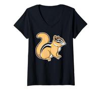 Mujer USA America - Animales - Ardilla Camiseta Cuello V