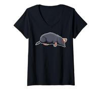 Mujer USA America - Animales - Topo Camiseta Cuello V