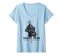 Mujer USA Soldier JD Vance - Make America Safe Again 2028 Graphic Camiseta Cuello V