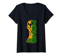 Mujer USA World Football 2026 Team Game Champions Soccer Ganador Camiseta Cuello V