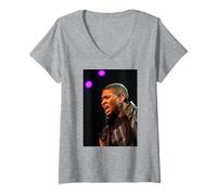 Mujer Usher U Remind Me Cantante R&B En Vivo En El NEC 2002 Camiseta Cuello V