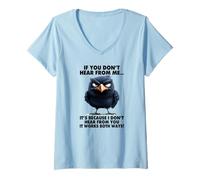 Mujer Usted no Sabe de mí es Porque yo no escucho de Usted Camiseta Cuello V