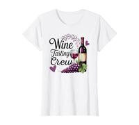 Mujer Uvas y Botella de cata de vinos Camiseta gráfica económica