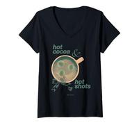 Mujer Vacaciones de Tenis Hot Cocoa & Hot Shots Camiseta Cuello V