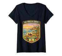 Mujer Vacaciones en La Jolla Cove Vacaciones en Cala La Jolla California Camiseta Cuello V