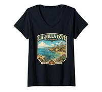 Mujer Vacaciones en La Jolla Cove Vacaciones en Cala La Jolla California Camiseta Cuello V