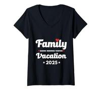 Mujer Vacaciones familiares 2025 Making Memories Together Matching Squad Camiseta Cuello V