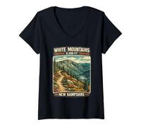 Mujer Vacaciones Familiares en White Mountains New Hampshire Camiseta Cuello V