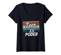 Mujer Vacío It Poder Camiseta Mexico Leer Floral Español Profesor Camiseta Cuello V