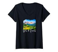 Mujer Val di Funes Camiseta Cuello V