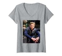 Mujer Val Kilmer Top Gun Heat Actor de Michael Grecco Camiseta Cuello V