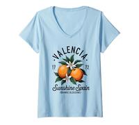 Mujer Valencia España Diseño Vintage De Azahar Camiseta Cuello V