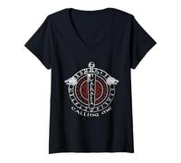 Mujer Valhalla Calling Runas vikingas Viking nórdico Camiseta Cuello V