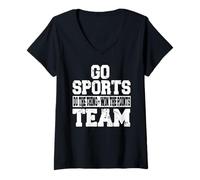 Mujer Vamos Deporte Haz El Punto Chiste Sarcástico Camiseta Cuello V