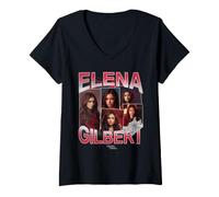 Mujer Vampire Diaries Elena Gilbert Homage Style Camiseta Cuello V
