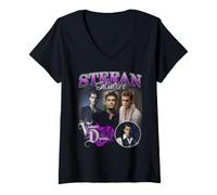 Mujer Vampire Diaries Stefan Heart Homage Camiseta Cuello V