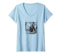 Mujer Vampiro descubriendo la luz del Camiseta Cuello V