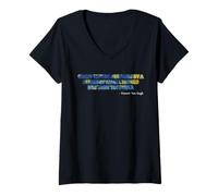 Mujer Van Gogh Cita Grandes Cosas Artista Motivación Historia del Arte Camiseta Cuello V