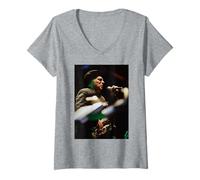 Mujer Van Morrison Live Moondance Cantante Newcastle 1995 Camiseta Cuello V