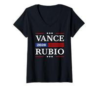 Mujer Vance Rubio 2028 President JD Vance 2028 Marco Rubio 2028 Camiseta Cuello V