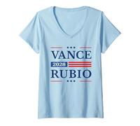 Mujer Vance Rubio 2028 President JD Vance 2028 Marco Rubio 2028 Camiseta Cuello V