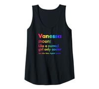 Mujer Vanessa como Una Chica Normal Solo Cooler Queen Nombre Camiseta sin Mangas
