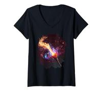 Mujer Varita mágica Mago Varita mágica Magia Camiseta Cuello V