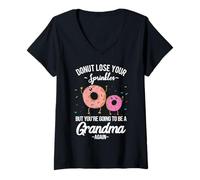 Mujer Vas a ser una abuela otra vez divertido anuncio de bebé Camiseta Cuello V