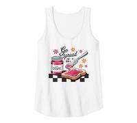 Mujer Ve a difundir el evangelio, Divertido, Cristiano, Mermelada y Pan, fe Camiseta sin Mangas