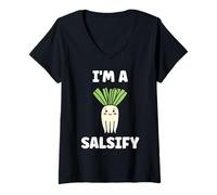 Mujer Vegetable Salsify Funny Food Simple I'm a Salsify Camiseta Cuello V
