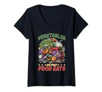 Mujer Vegetables Are What Food Eats Chiste de carnívoros Camiseta Cuello V