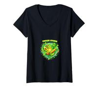 Mujer Veggie Storm Plant Power Diseño de Alimentos Frescos Camiseta Cuello V