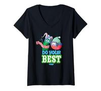 Mujer VeggieTales Do Your Best Larry The Cucumber & Bob The Tomato Camiseta Cuello V