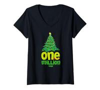 Mujer VeggieTales One In A Million Christmas Tree Camiseta Cuello V