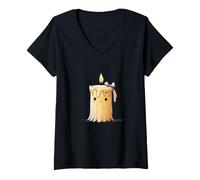 Mujer Vela con Lazo Ilustrada Camiseta Cuello V