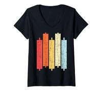 Mujer Vela Vintage del Mercado de valores Retro Stock Trader Day Trading Camiseta Cuello V