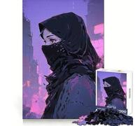 Mujer Velada en neón, Rompecabezas de 1000 Piezas para Adultos, Entrenamiento de concentración, diversión sin estrés, uniones firmes, Regalo Creativo (38x52cm)