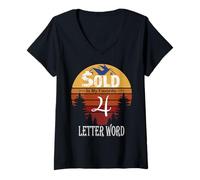 Mujer Vendido es mi agente inmobiliario favorito de 4 letras palabra, agente inmobiliario Camiseta Cuello V