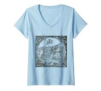 Mujer Venecia Italia Venecia Recuerdo Italiano Italia San Marcos León Camiseta Cuello V
