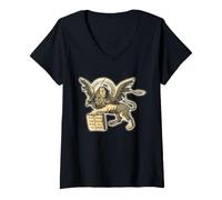 Mujer Venecia Italia Venecia Recuerdo Italiano Italia San Marcos León Camiseta Cuello V