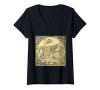 Mujer Venecia Italia Venecia Recuerdo Italiano Italia San Marcos León Camiseta Cuello V