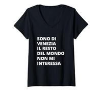 Mujer Venezia Città Simpatica Uomo Donna Bambino Souvenir Camiseta Cuello V