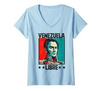 Mujer Venezuela Libre Libertad Venezolana Fuerte Orgullo Orgullo Orgullo Camiseta Cuello V