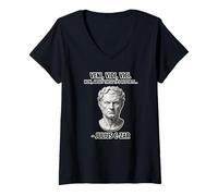 Mujer Veni Vidi Vici Ahora sobre Estos informes de TPS Julius Czar Camiseta Cuello V
