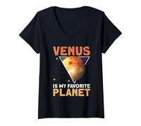 Mujer Venus es mi Planeta Favorito - Venus Planet Space Lover Camiseta Cuello V